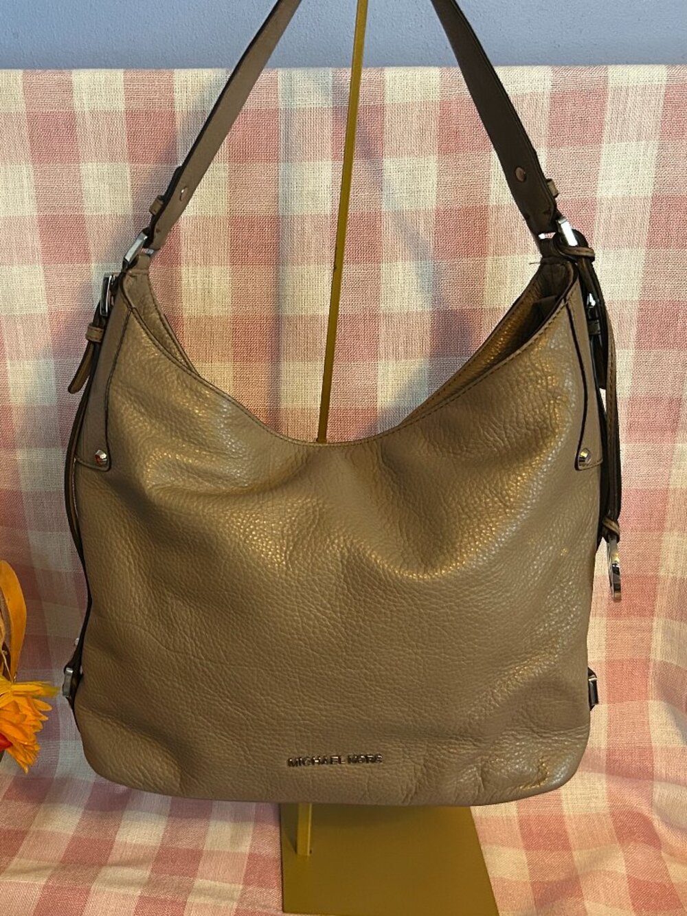 Vintage Michael Kors Hobo – Dark Beige/Taupe Leather – Very Good Used Condition